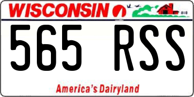 WI license plate 565RSS