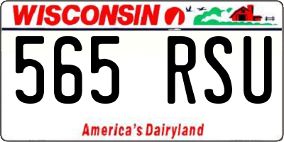 WI license plate 565RSU