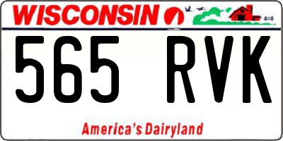 WI license plate 565RVK
