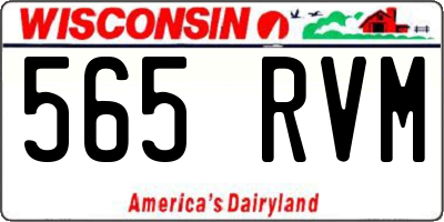 WI license plate 565RVM