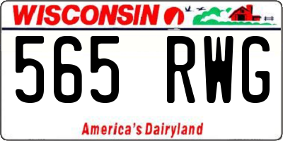 WI license plate 565RWG