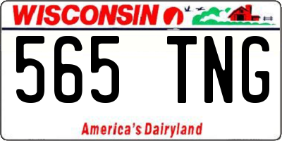 WI license plate 565TNG
