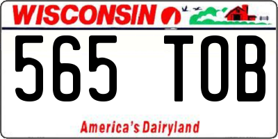 WI license plate 565TOB