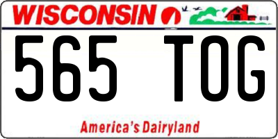 WI license plate 565TOG