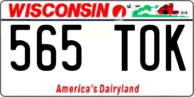 WI license plate 565TOK