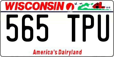 WI license plate 565TPU