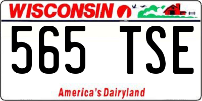 WI license plate 565TSE