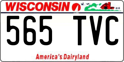 WI license plate 565TVC
