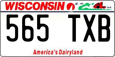 WI license plate 565TXB