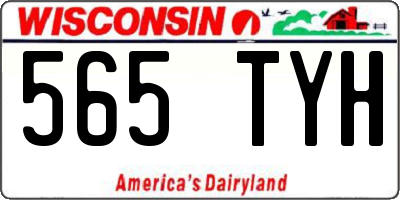 WI license plate 565TYH