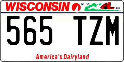 WI license plate 565TZM