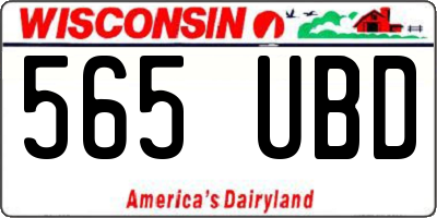 WI license plate 565UBD