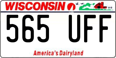 WI license plate 565UFF