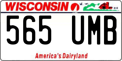 WI license plate 565UMB