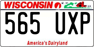 WI license plate 565UXP