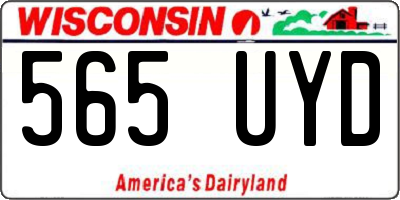 WI license plate 565UYD