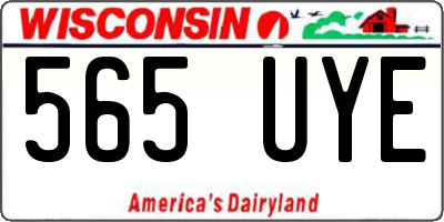 WI license plate 565UYE