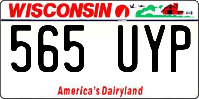 WI license plate 565UYP