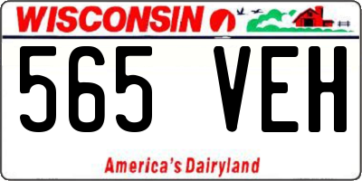 WI license plate 565VEH