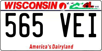 WI license plate 565VEI