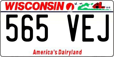 WI license plate 565VEJ