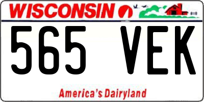 WI license plate 565VEK