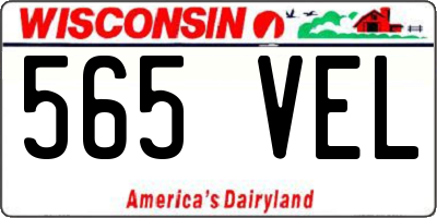 WI license plate 565VEL