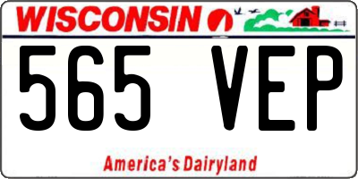 WI license plate 565VEP
