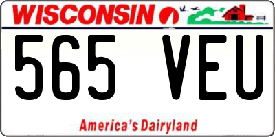 WI license plate 565VEU