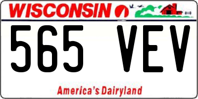 WI license plate 565VEV