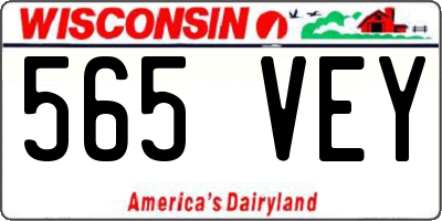 WI license plate 565VEY