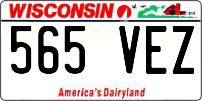 WI license plate 565VEZ