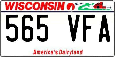 WI license plate 565VFA