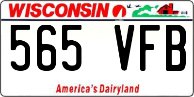 WI license plate 565VFB
