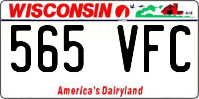 WI license plate 565VFC