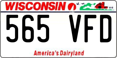 WI license plate 565VFD
