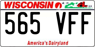 WI license plate 565VFF