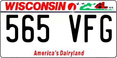 WI license plate 565VFG