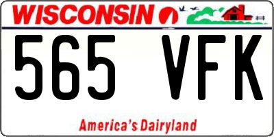WI license plate 565VFK