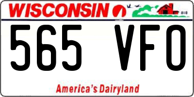 WI license plate 565VFO