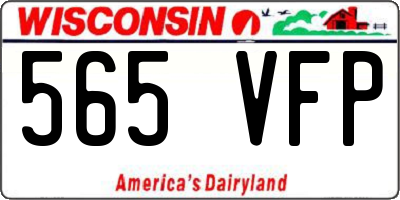WI license plate 565VFP