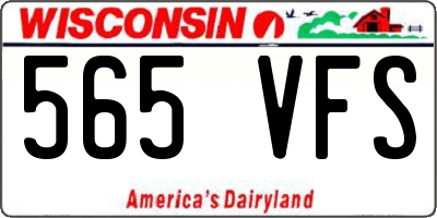 WI license plate 565VFS