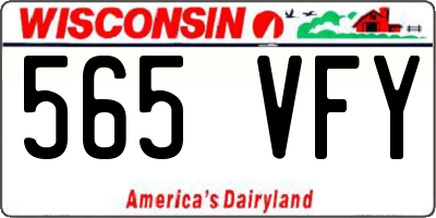 WI license plate 565VFY