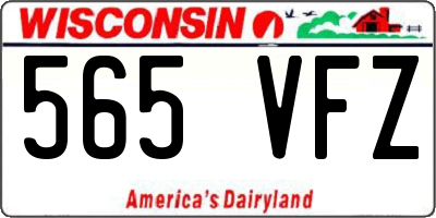 WI license plate 565VFZ