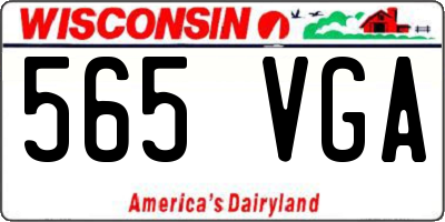 WI license plate 565VGA