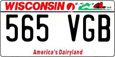 WI license plate 565VGB