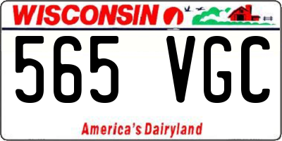 WI license plate 565VGC