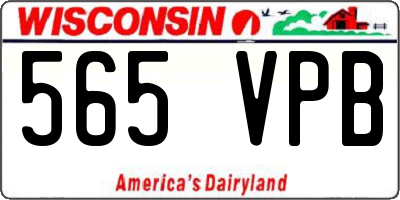 WI license plate 565VPB