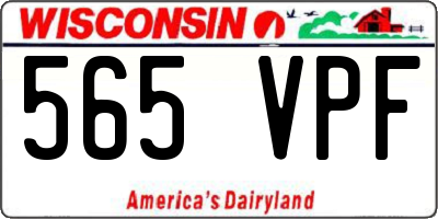 WI license plate 565VPF