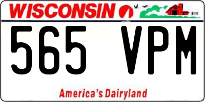 WI license plate 565VPM